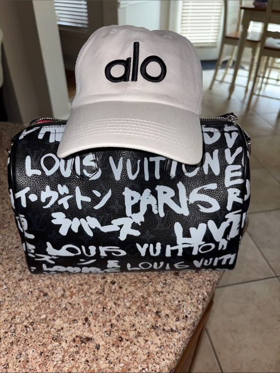 ALO Yoga Accessories - ALO Yoga White Baseball Cap with Black Embroidered Logo